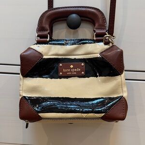 Kate Spade Black, Cream, and Brown Mini Bag